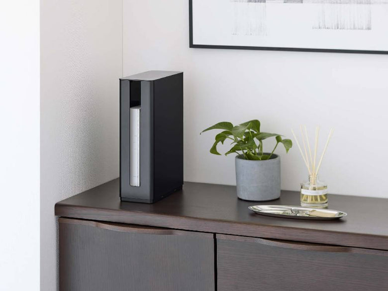 重ねられるルーター収納ケース ロング ブラック