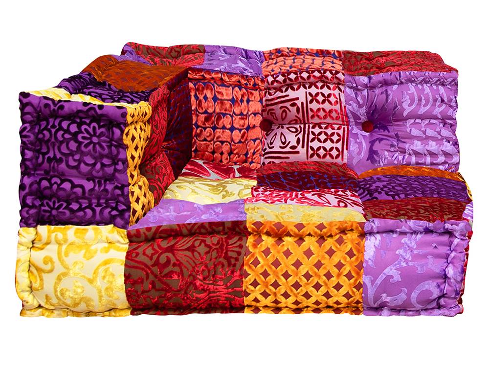 カラフルなパッチワークデザインのアデペシュブロックマルチソファ