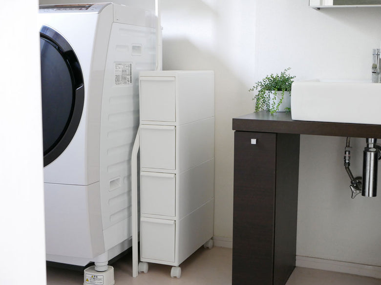 ライクイットのスリムストレージ4段キャスター付き