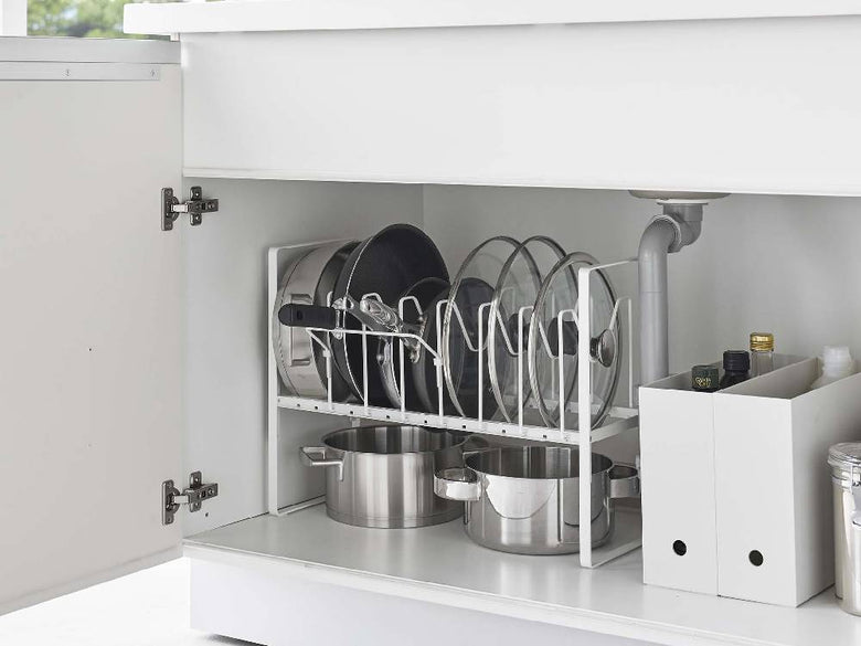 タワーのシンク下用2段鍋蓋＆フライパン収納ラック