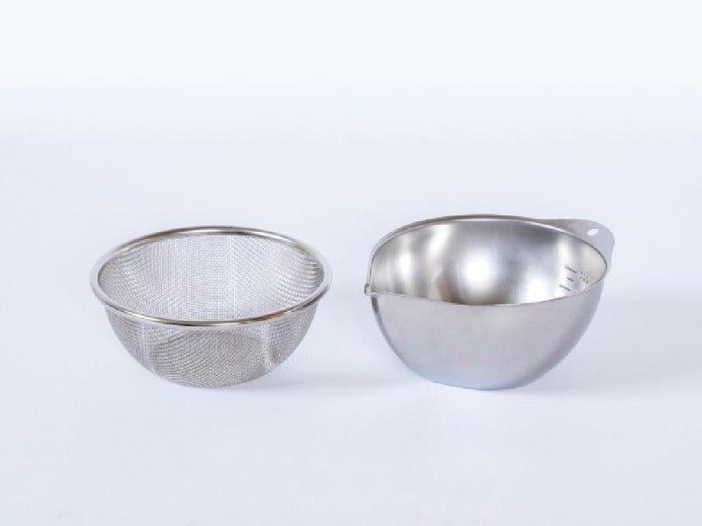 《2個セット》【bwsselection】液だれしないキレッキレボウル　ざる付き（11cm&15cm）
