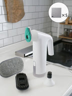 《ノベルティ付》【±０/プラスマイナスゼロ】スチームクリーナー（食器・テーブル・シンク周り用のふきん5枚入）