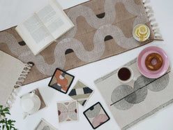 アデペシュのコットン織物テーブルファブリックセット