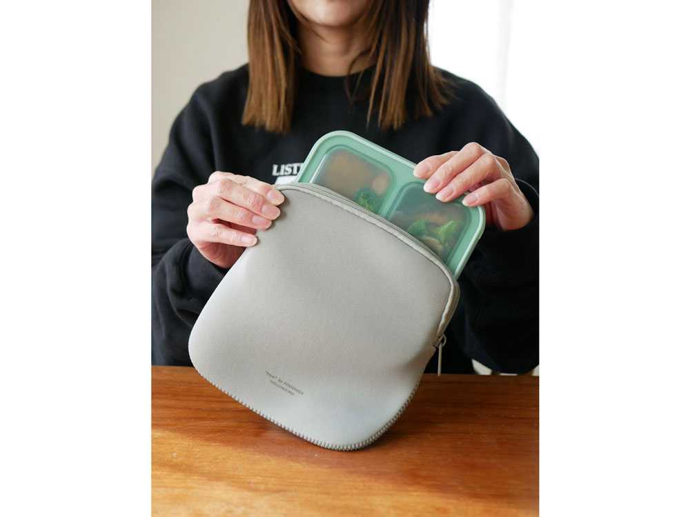 【CB JAPAN/シービージャパン】薄型弁当箱 抗菌フードマン + ケース + 箸 3点セット