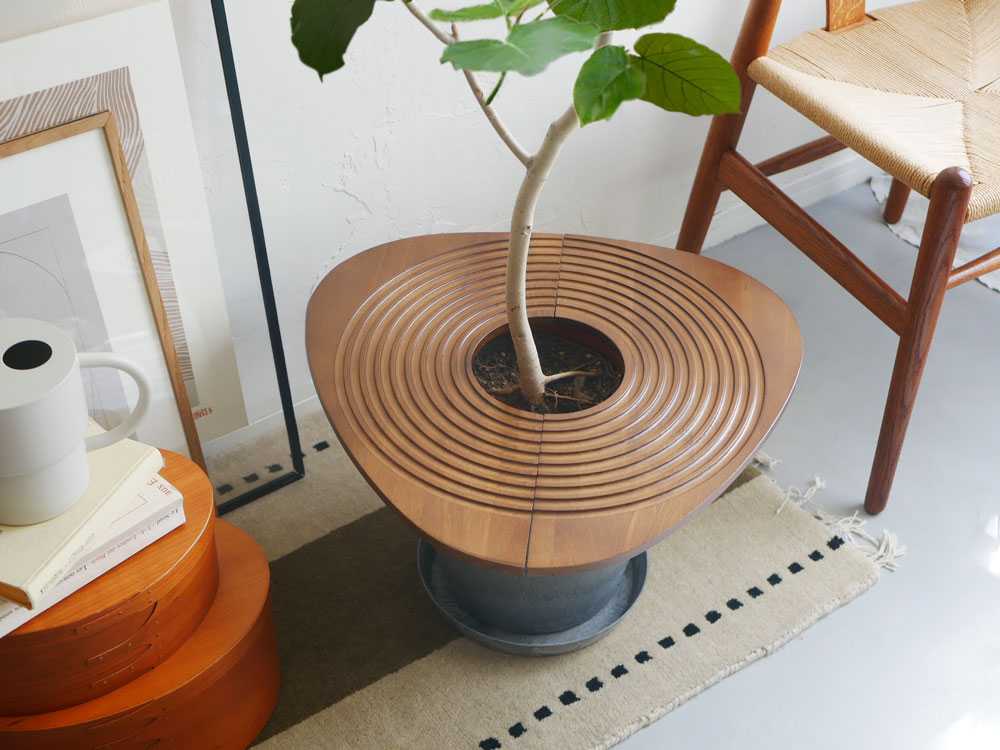 【amabro/アマブロ】土が隠せるウッドプラントテーブル