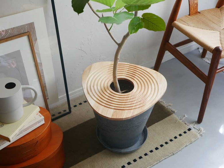 【amabro/アマブロ】土が隠せるウッドプラントテーブル