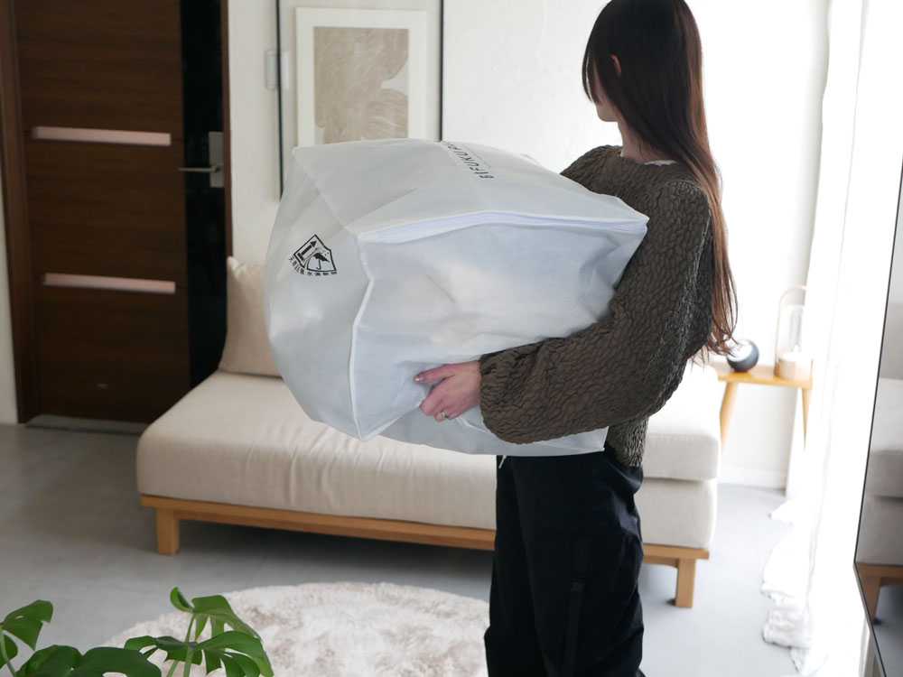 BIFUKUPACKの洗濯保管用リネンとバッグ