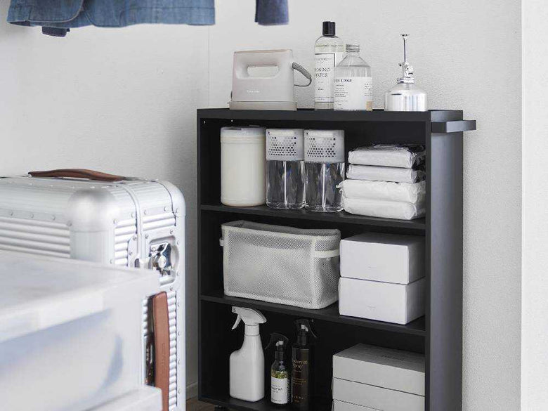 白色のハンドル付き隠せるコミックラックタワー