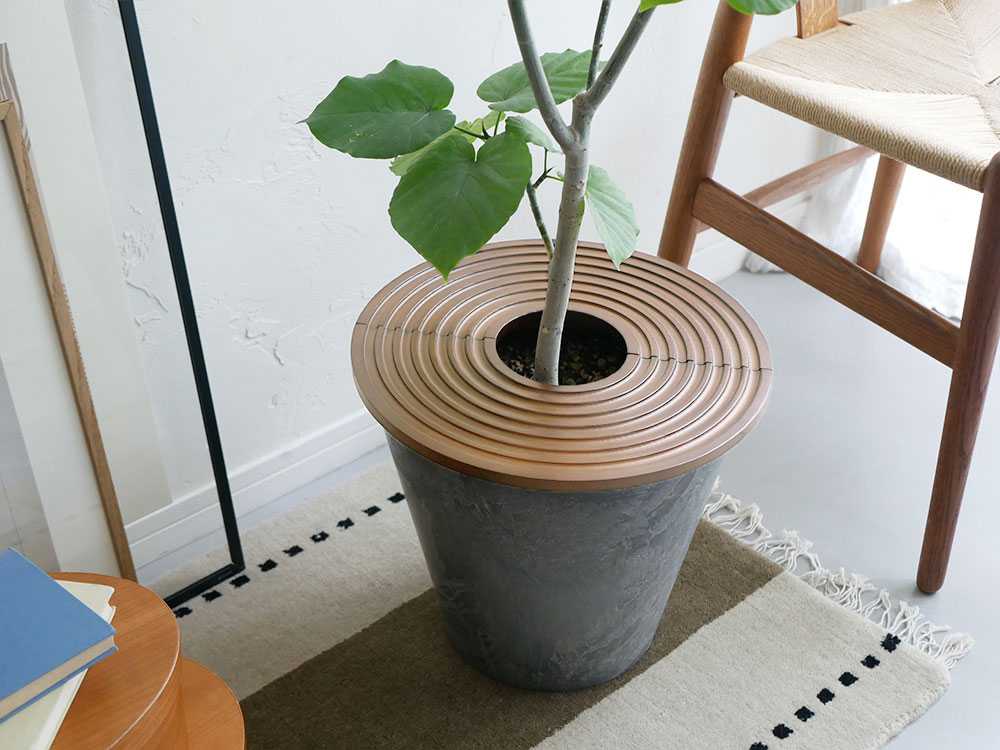 【amabro/アマブロ】土が隠せるウッドプラントテーブル