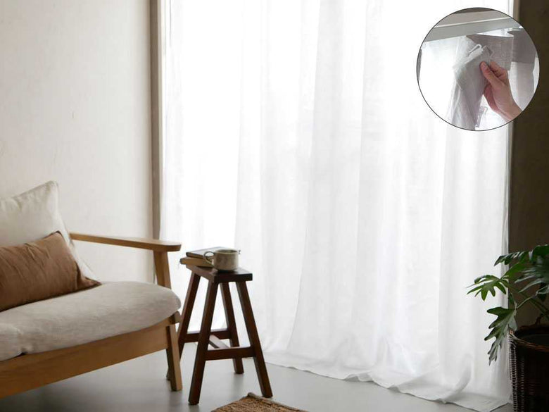 【natsusobiku】リネンカーテン2枚組