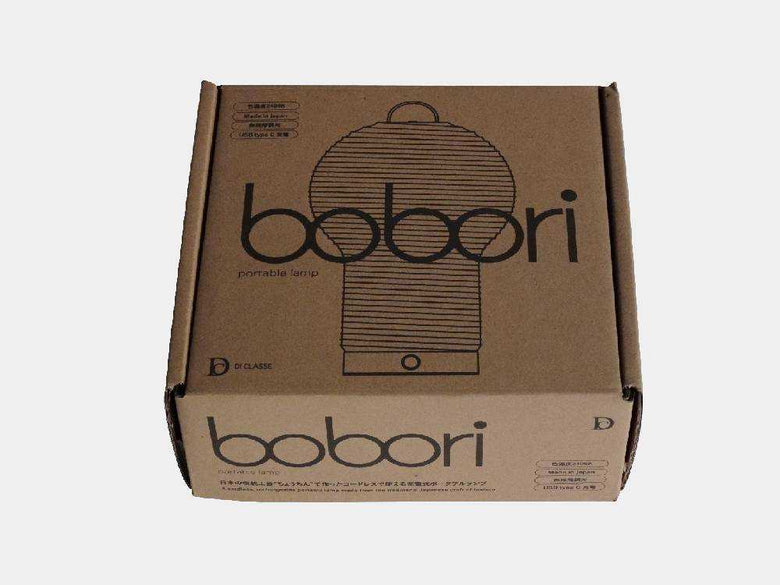 DI CLASSEボボリポータブルランプの和紙とスチール製デザイン