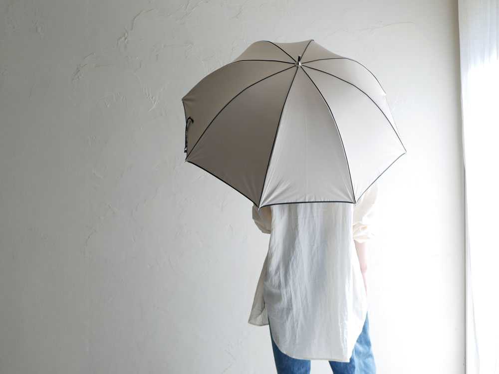 グレーのビコーズ晴雨兼用傘