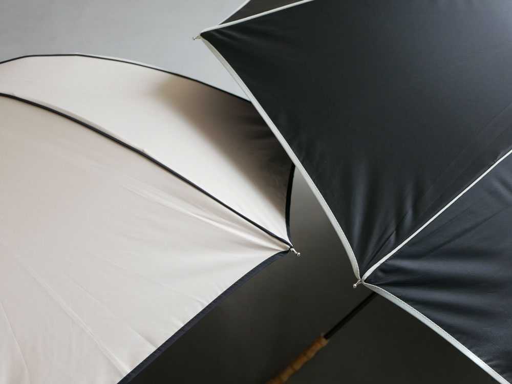 灰色と銀色のビコーズ晴雨兼用傘