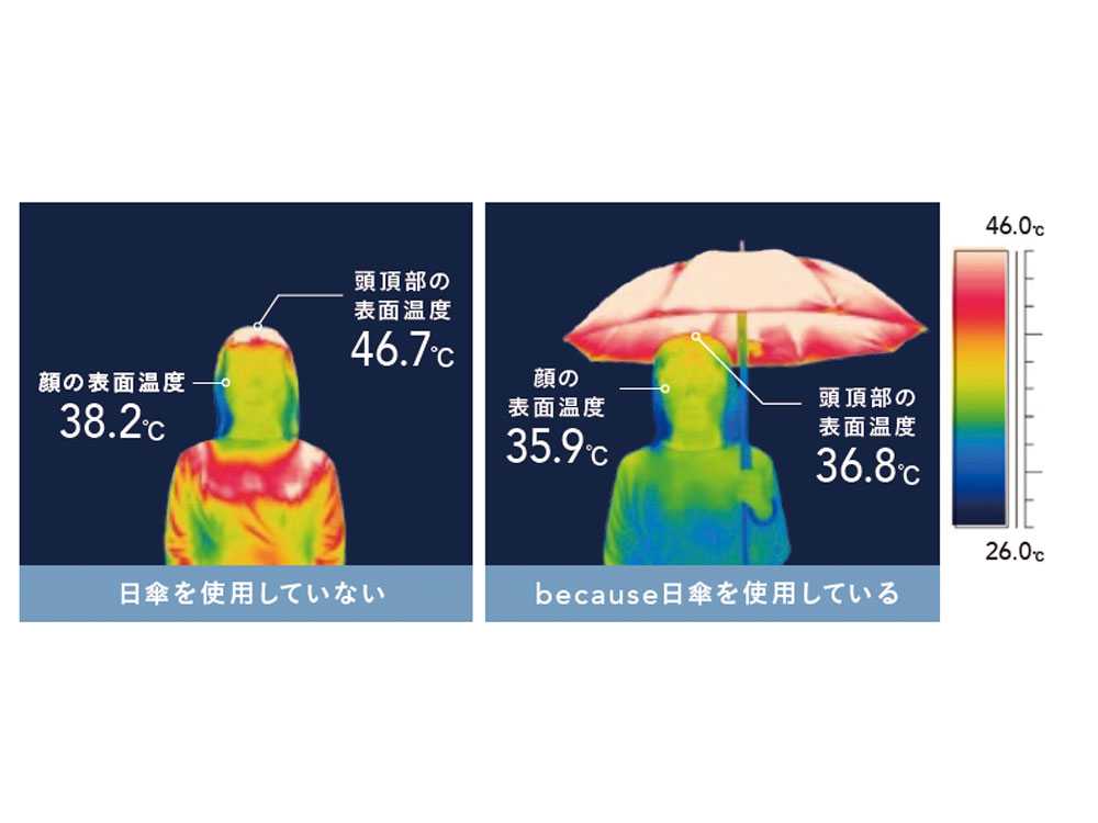 becauseビコーズのパイピング晴雨兼用遮光傘