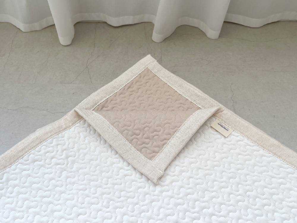 【cocomani/ココマニ】オーガニック×アイスコットン1年中使えるリバーシブル 敷パット（シングル・ダブル兼用）