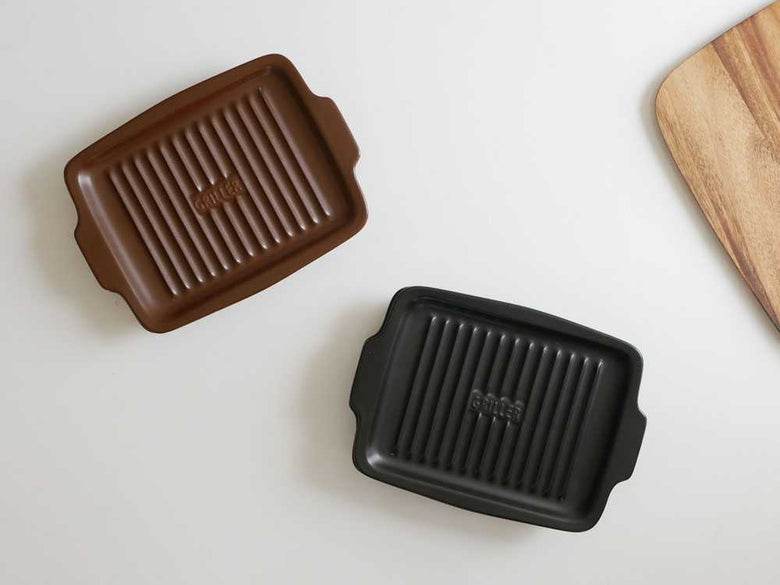 蓋付き陶器グリルMore GRILLERとウッドボードLのセット