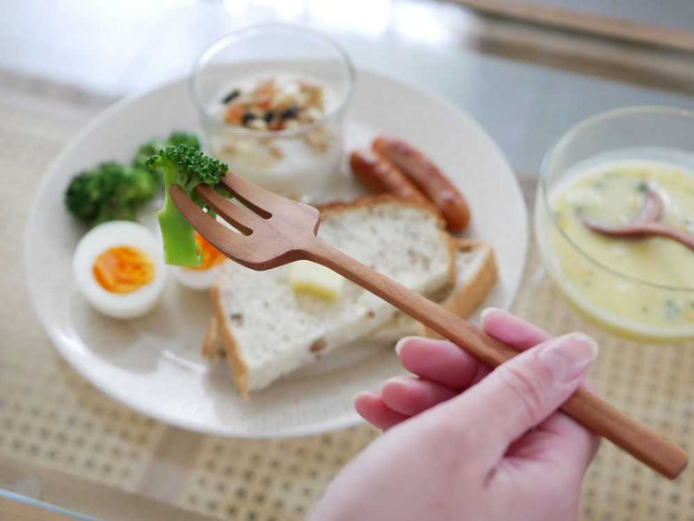 天然木サオ製ナチュレカトラリー4本セット