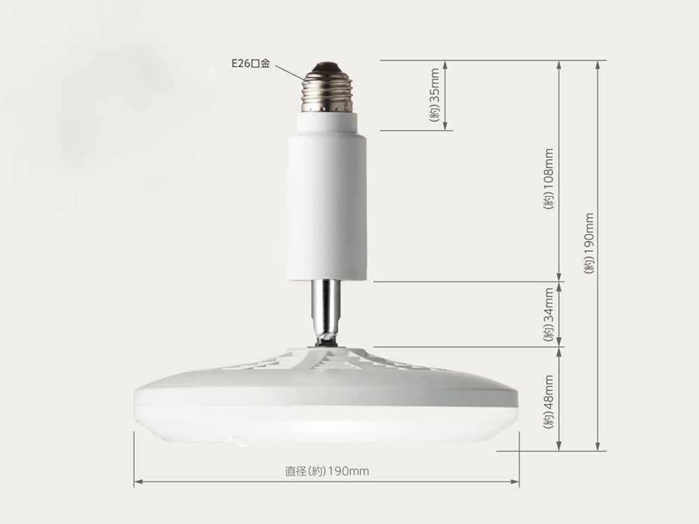 白色のサーキュライト照明ソケットモデル