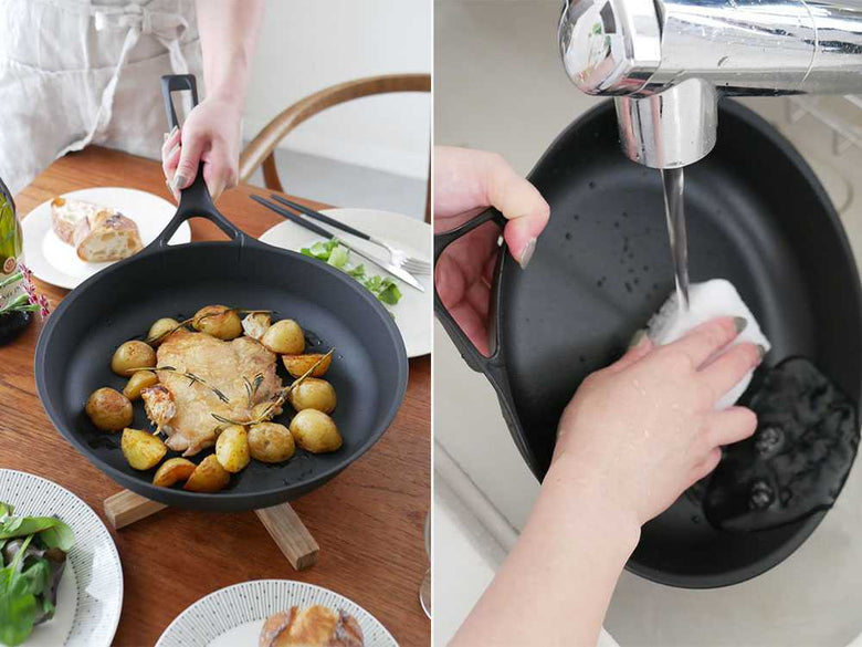 UNILLOY軽量鋳鉄26cmフライパンとガラス蓋