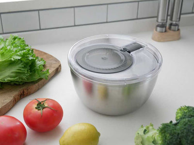 【365methods 】ステンレスサラダスピナー シルバー