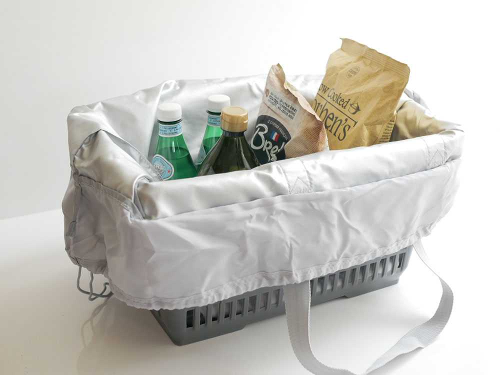 洗えて持ち帰り寿司・ピザ用のタワーカゴかばん