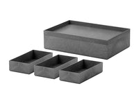 浅型5点セット（フタ付き） / グレー