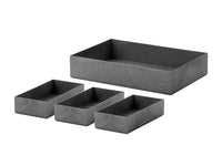 浅型4点セット（フタ無し） / グレー