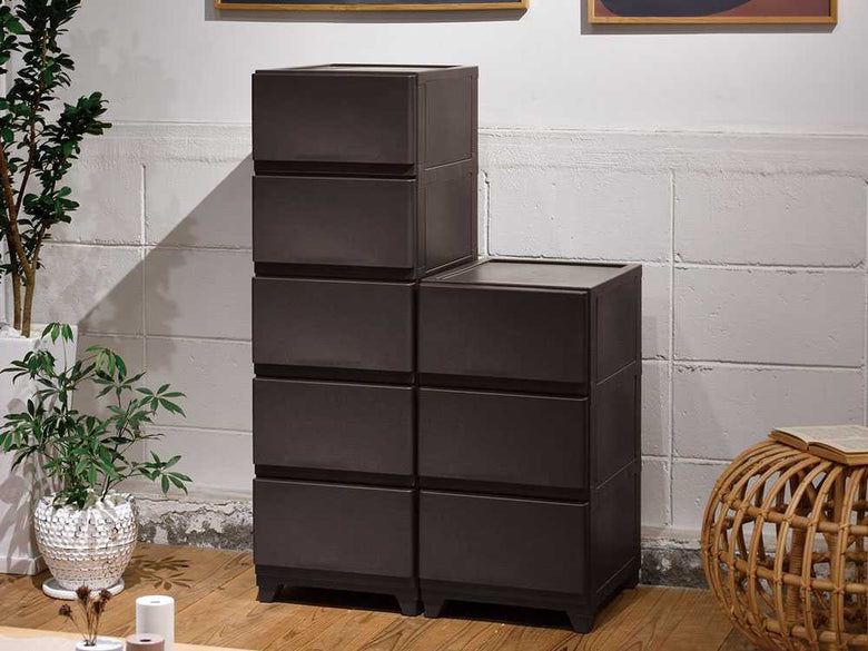 壁付デコニーシーヴォ3段ホワイトチェストの画像