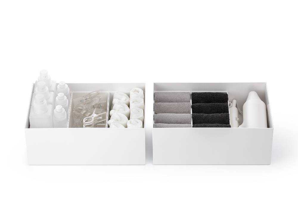 ホワイトとグレーのタイディアップボックスセット