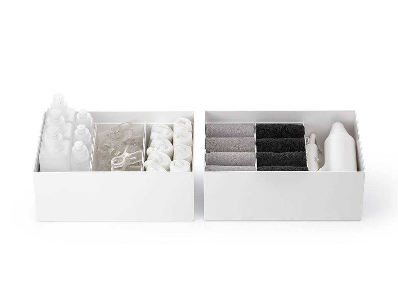 ホワイトとグレーのタイディアップボックスセット