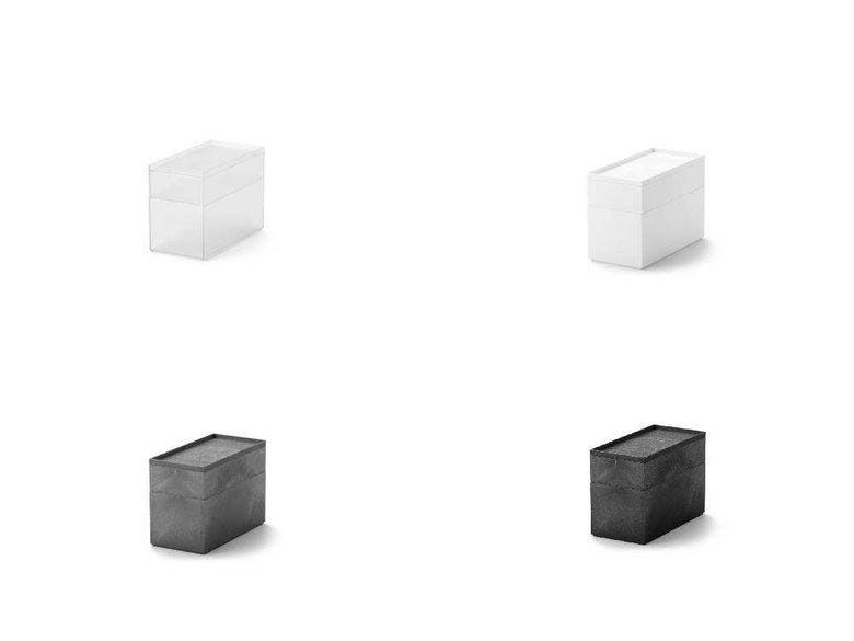 クリア、ホワイト、グレーのタイディアップボックスセット