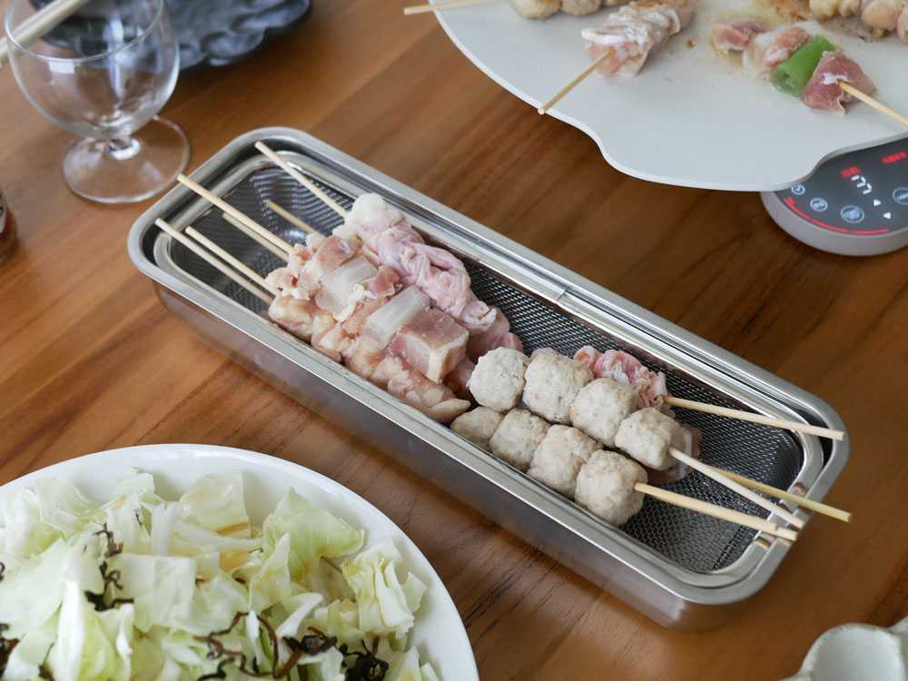 1/2スリムサイズの蓋付き角型調理鍋