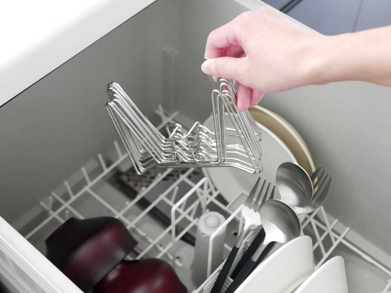 ルプループの縮む水切りラックとボトルスタンド