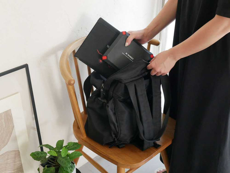 ソーラーパネル付きポータブル電源のバッグ