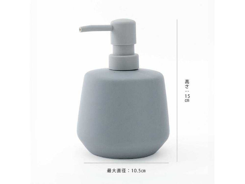 マットな質感の陶器製ソープディスペンサー