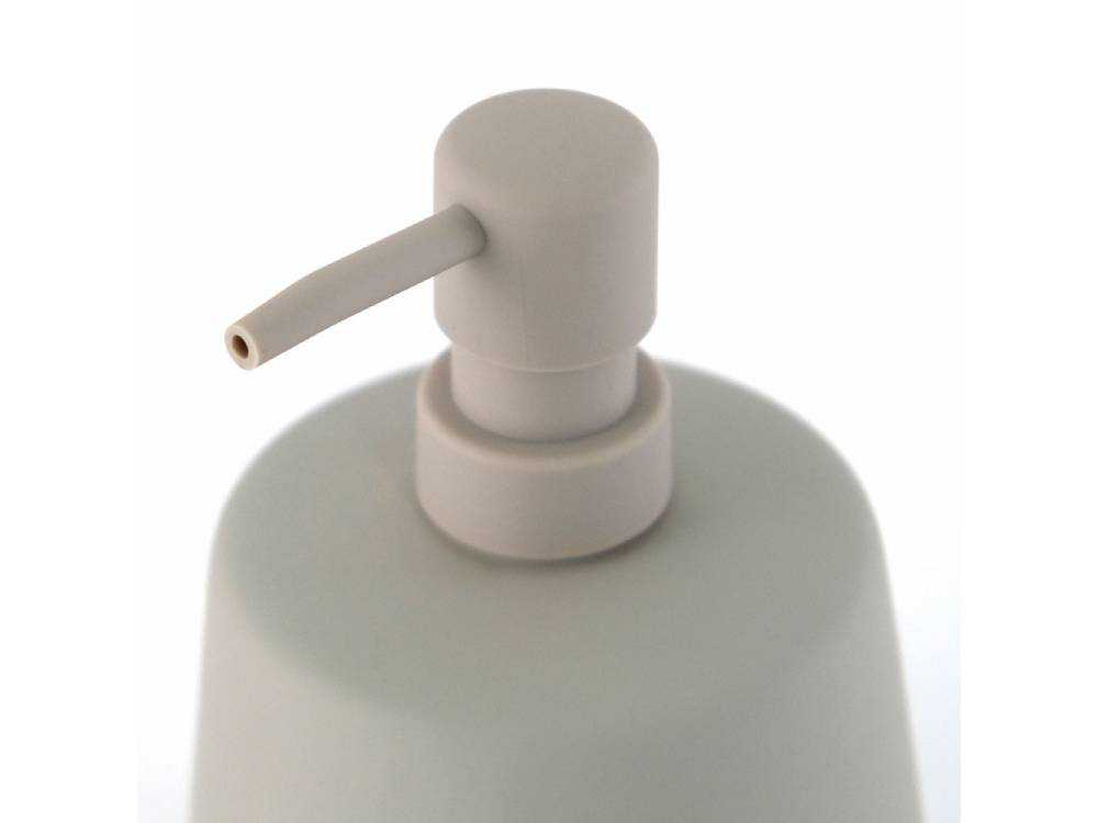 洗面所に設置されたマット質感の陶器ソープディスペンサー