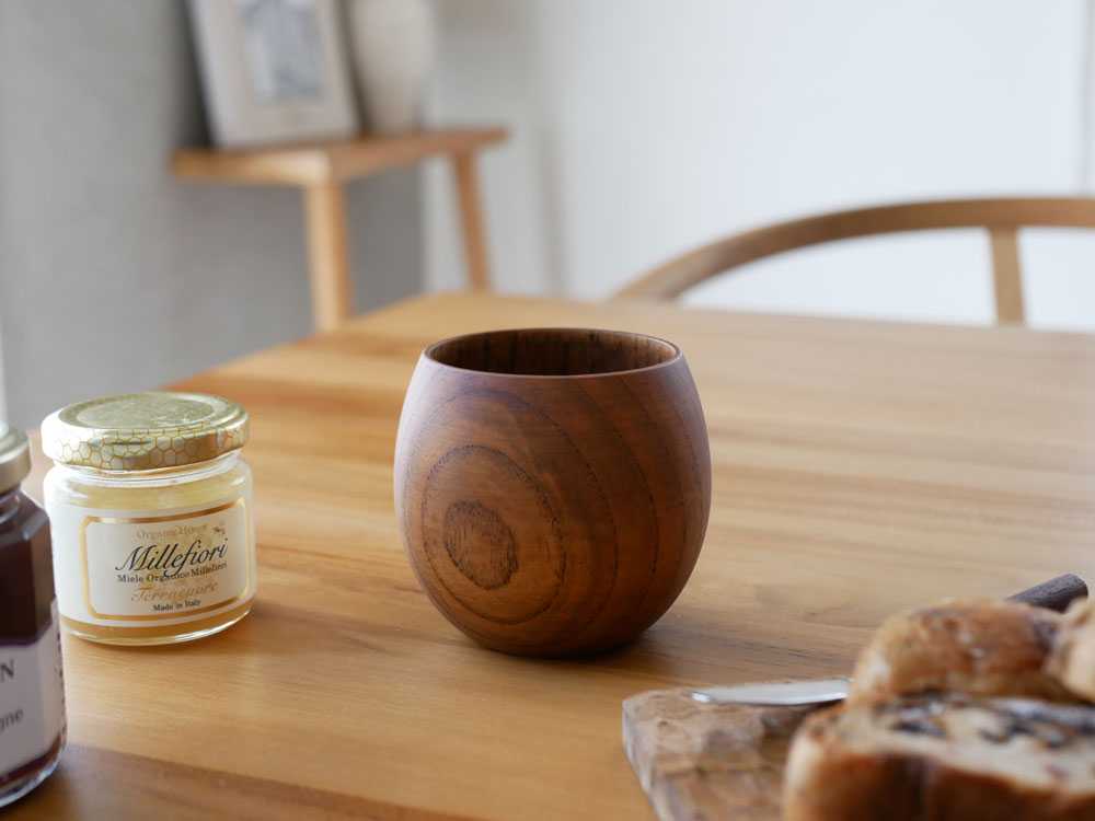 【木の器】食洗機対応 天然木のカップ