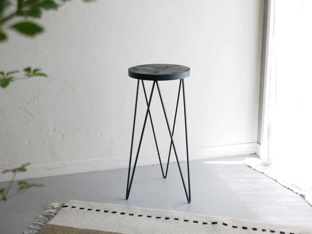 【POSH LIVING/ポッシュリビング】サークルスタンド オールブラック