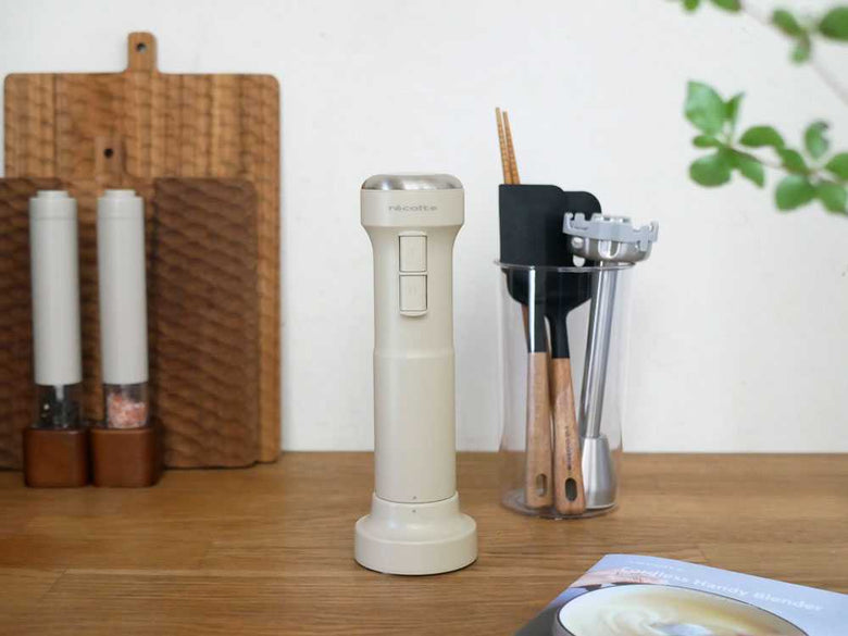 レコルト コードレスハンディブレンダー クリームホワイト