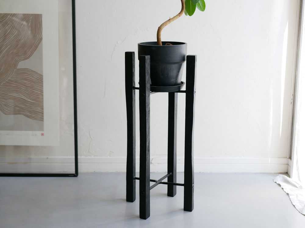 【POSH LIVING/ポッシュリビング】ポットスタンド オールブラック