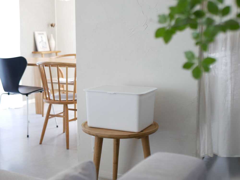 ライクイット フタ付き米びつ ホワイト