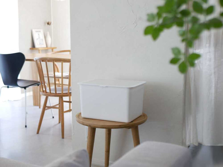 ライクイット フタ付き米びつ ホワイト