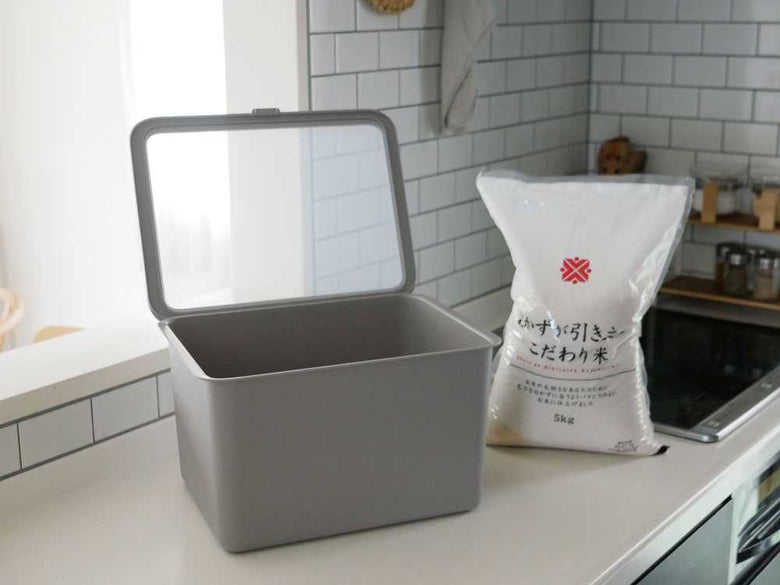 【like-it/ライクイット】フタ付きストックケース 米びつ