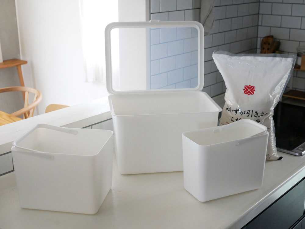 【like-it/ライクイット】フタ付きストックケース 米びつ