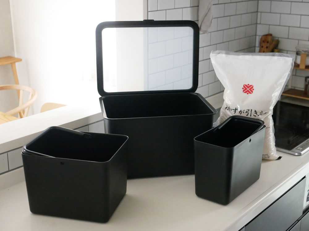 【like-it/ライクイット】フタ付きストックケース 米びつ