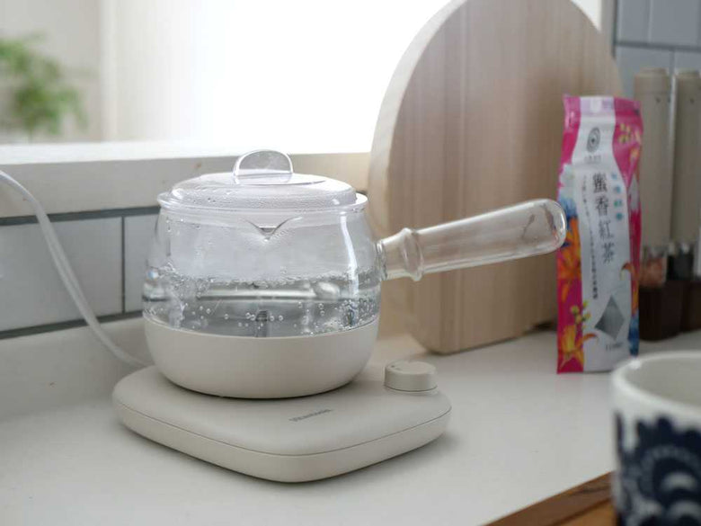 ビタントニオほったらかしガラスケトルKYUSU本体と蓋