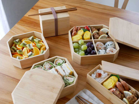竹で作られた四段重箱