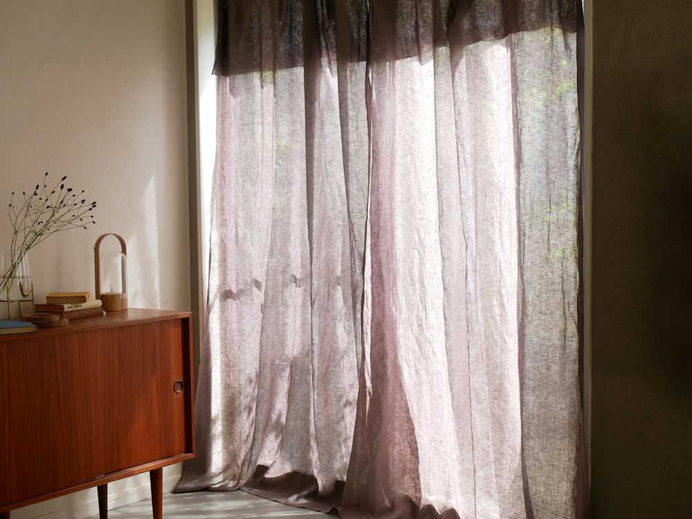 【natsusobiku】リネンのクリップ留めカーテン 1枚