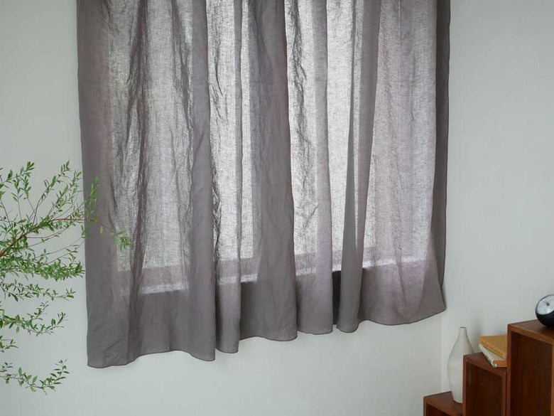 【natsusobiku】リネンのクリップ留めカーテン 1枚