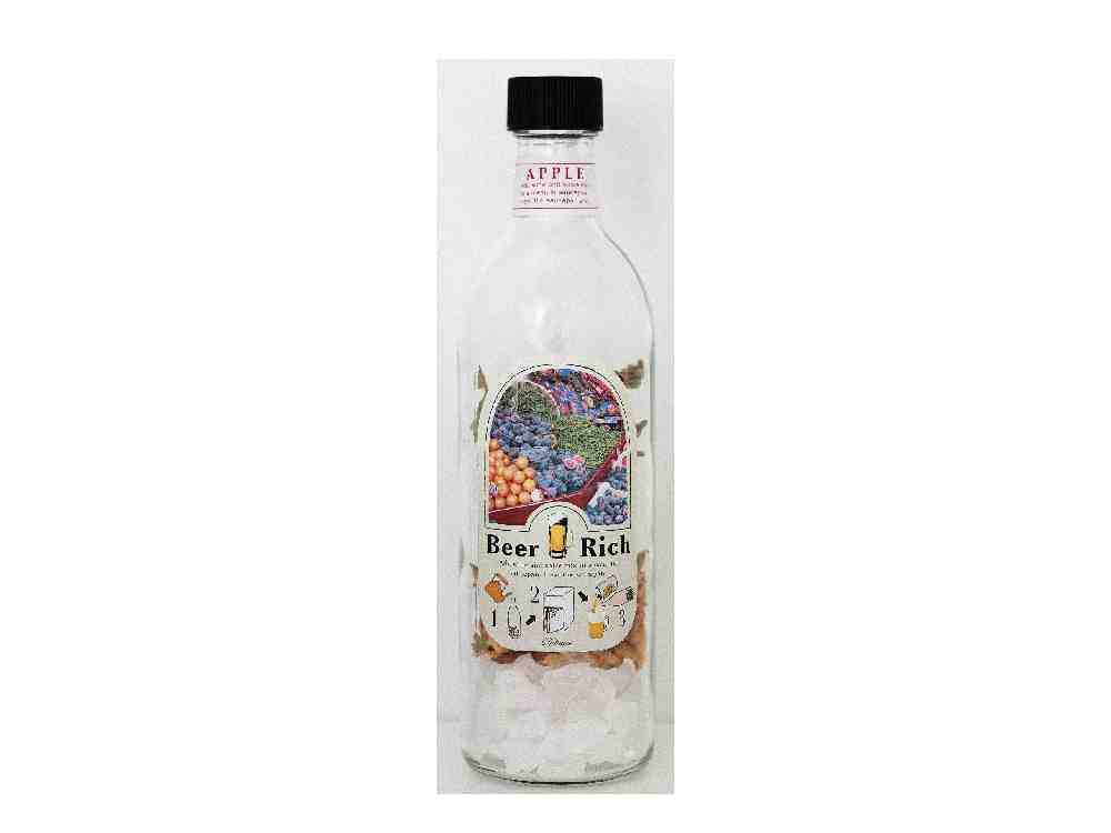 ビアリッチのラベルが貼られたガラスボトル